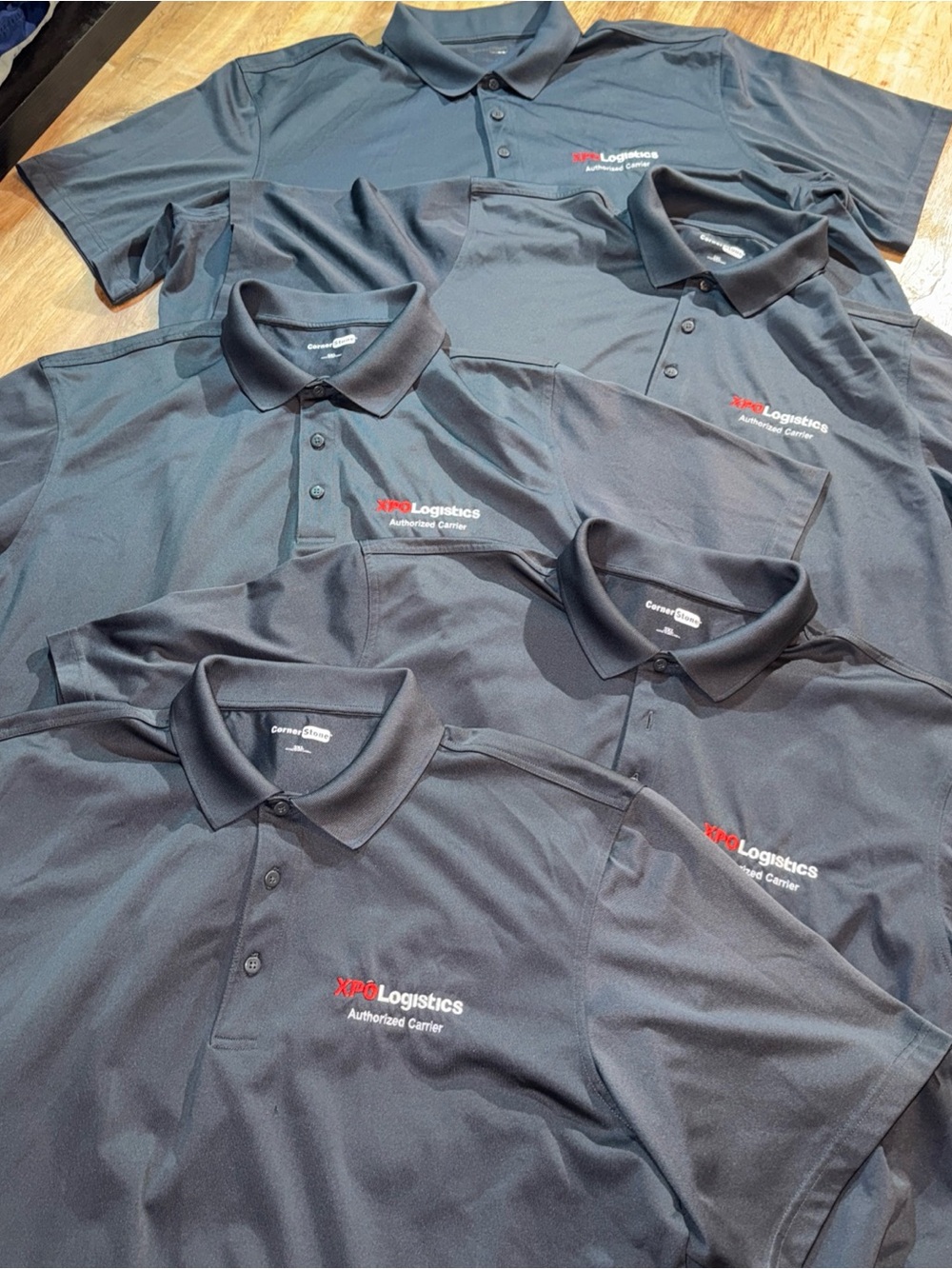 XPO Logistics Golf Polo 3 XL Gray Service Provider Employee Uniform Bundle of 5